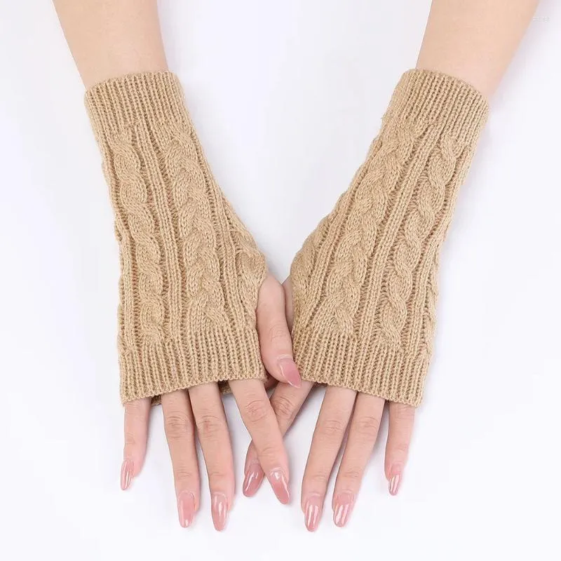 Knee Pads Y2K Style Knitted Women's Gloves Winter Warmer Unisex Fashion Long Mittens Soft Punk Arm Sleeve Wrist JK