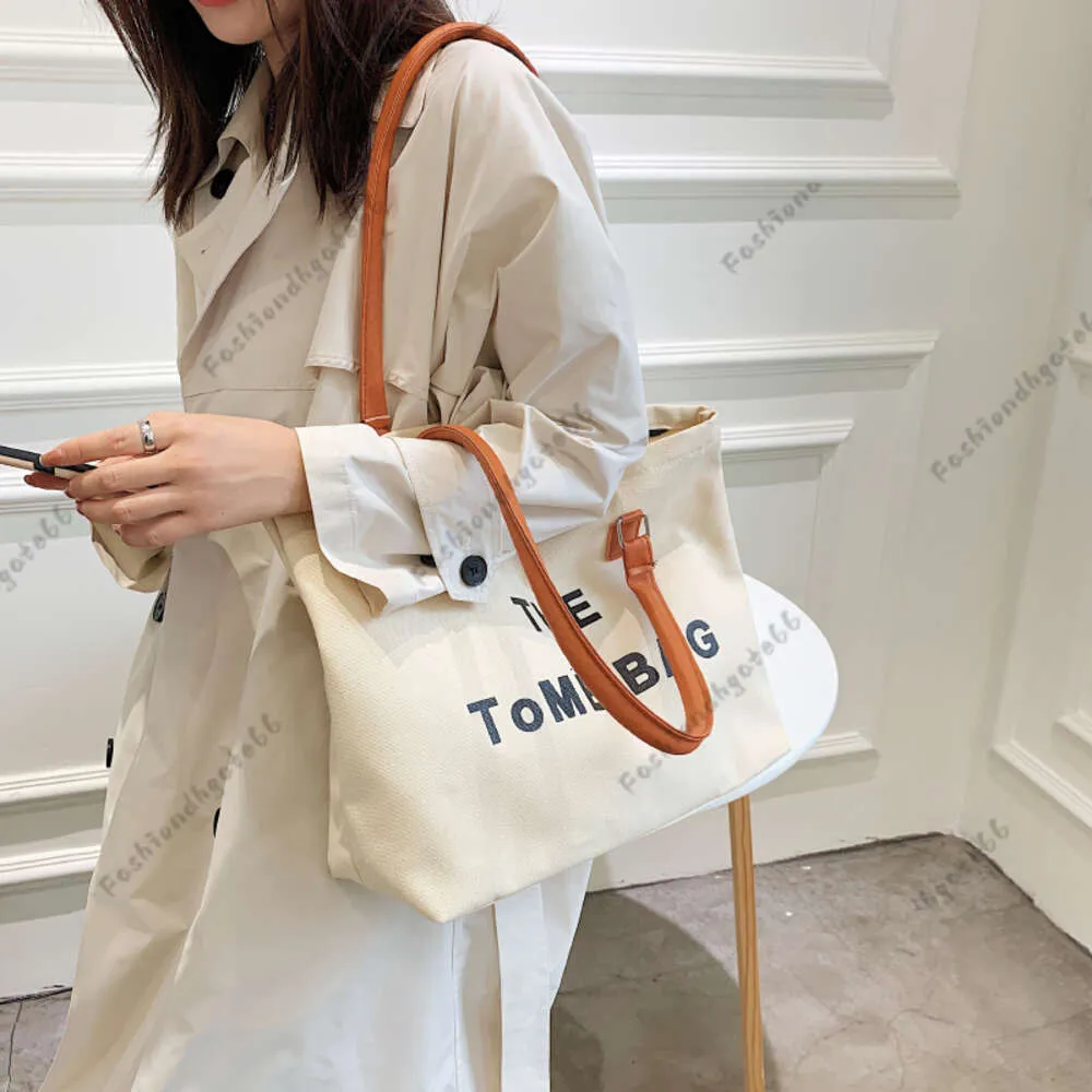 Borsa per la spesa alla moda per borse da donna Borsa a tracolla in tela Borsa tote di grande capacità Vacanza da viaggio portatile femminile