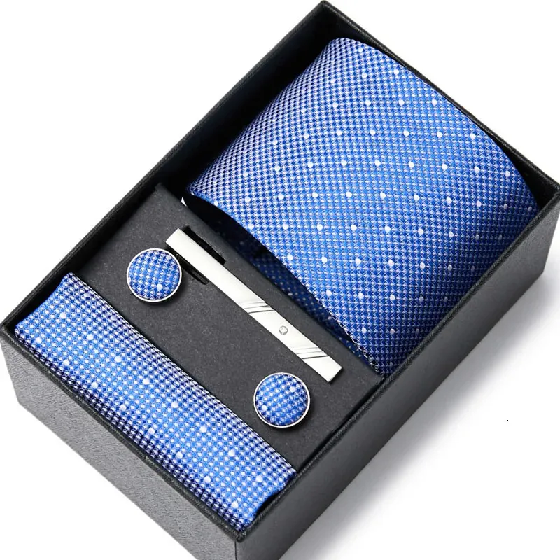 Gravatas de pescoço atacado vangise marca 2023 estilo seda presente de casamento conjunto gravata caixa terno acessórios sólido gota 231206