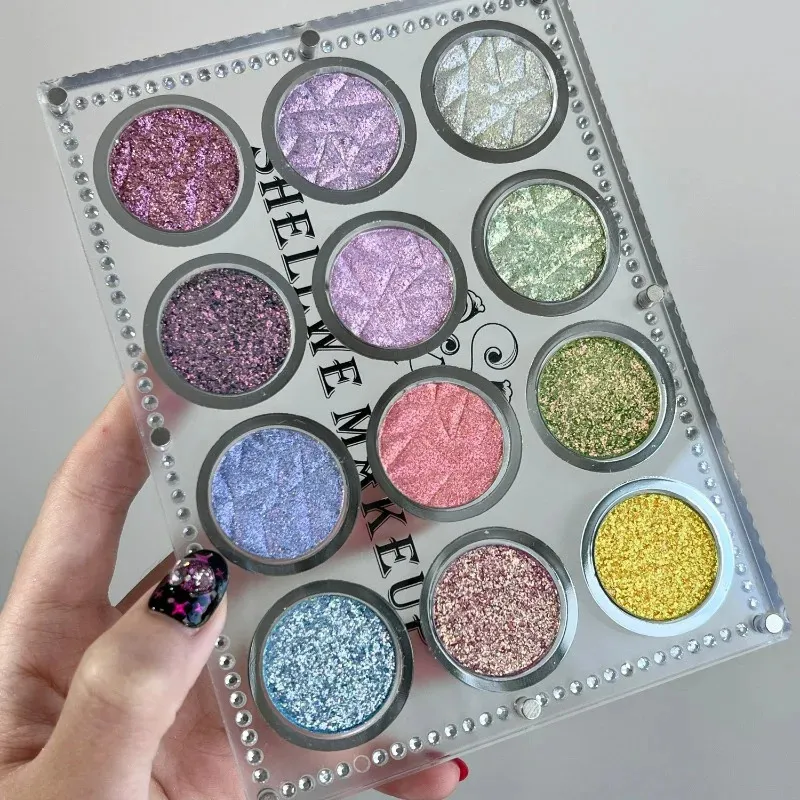 Shell Shellwe maquillage des oiseaux errants Collectiodn Pressé Multichrome Flake Clear Eyeshadow Palette Duochrome 231207