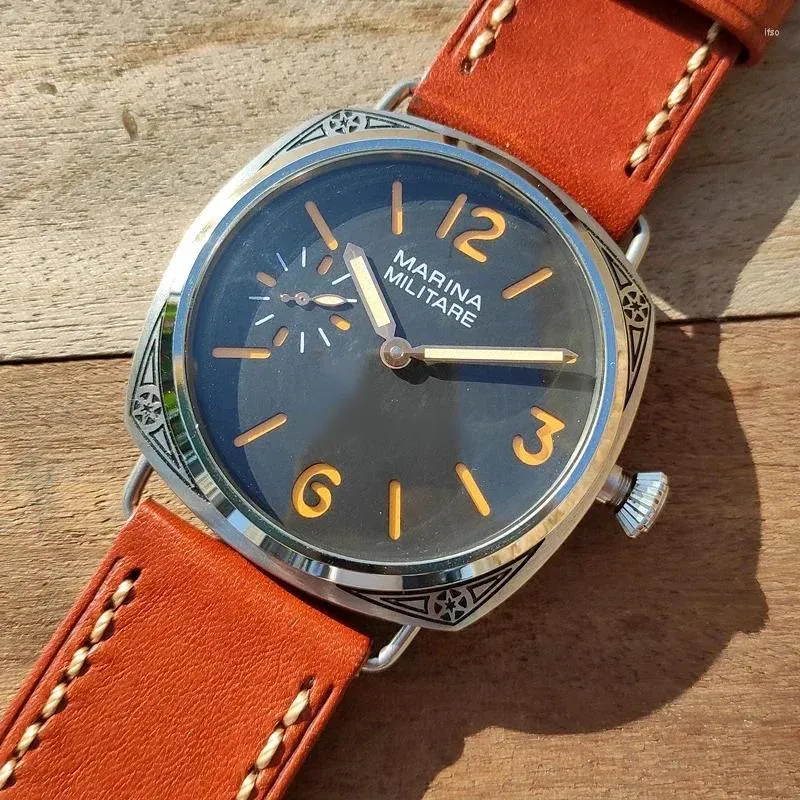 Zegarek wojskowy 44 mm 44 mm zegarek dla mewy ST25 Automatyczny ruch mechaniczny Wodoodporny vintage męski