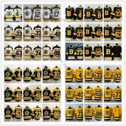 Reverse Retro Ice Hockey Jerseys 4 Bobby Orr 8 Cam Neely 33 Zdeno Chara 37 Patrice Bergeron 88 David Pastrnak 40 Tuukka Rask 63 Brad Marchan