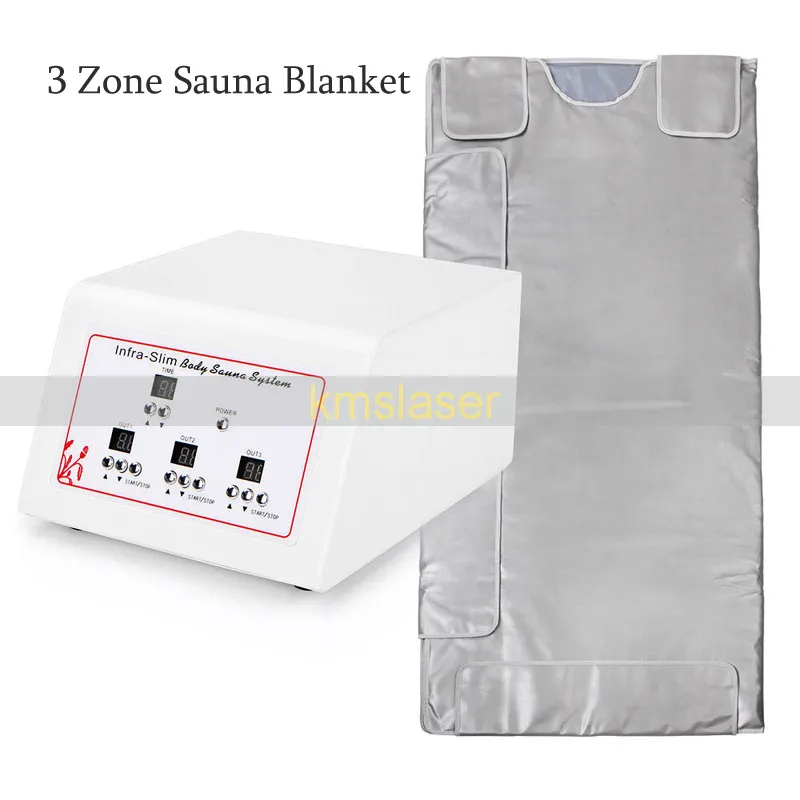 Couverture de Sauna amincissante pour le corps, 3 zones de Drainage lymphatique à infrarouge lointain, perte de poids, détox, chauffage, Machine de Spa