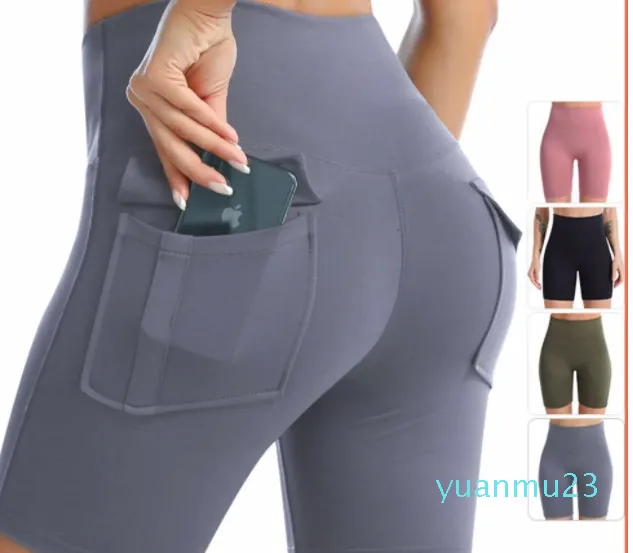 Allinea pantaloncini da palestra da donna per leggings fitness da indossare con pantaloni corti tascabili da donna solleva il sedere palestra allenamento estivo da donna