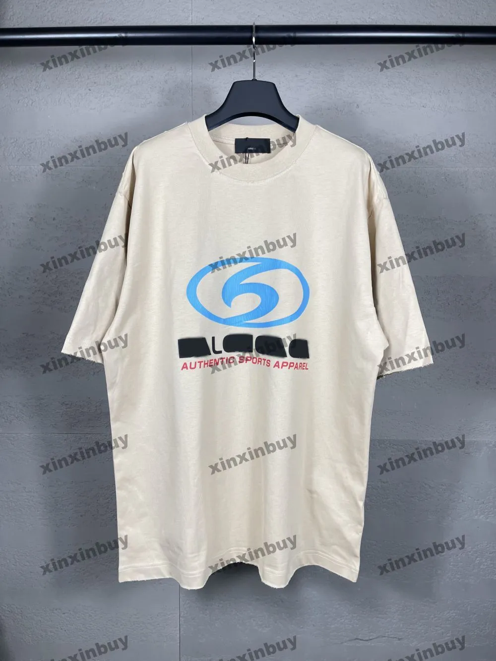 xinxinbuy Hombres diseñador Camiseta camiseta París ola destruida letra impresa manga corta algodón mujer Negro blanco azul gris rojo XS-2XL