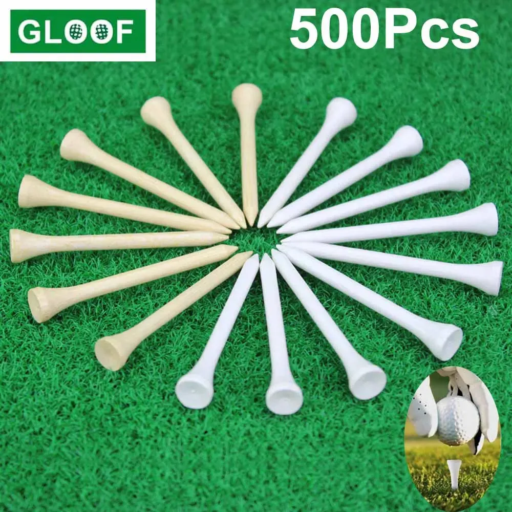 Tés de golf 500 pièces t-shirts de Golf en bois remplacement gamme de conduite frapper entraîneur Club accessoires t-shirts de Golf porte-balle 231204