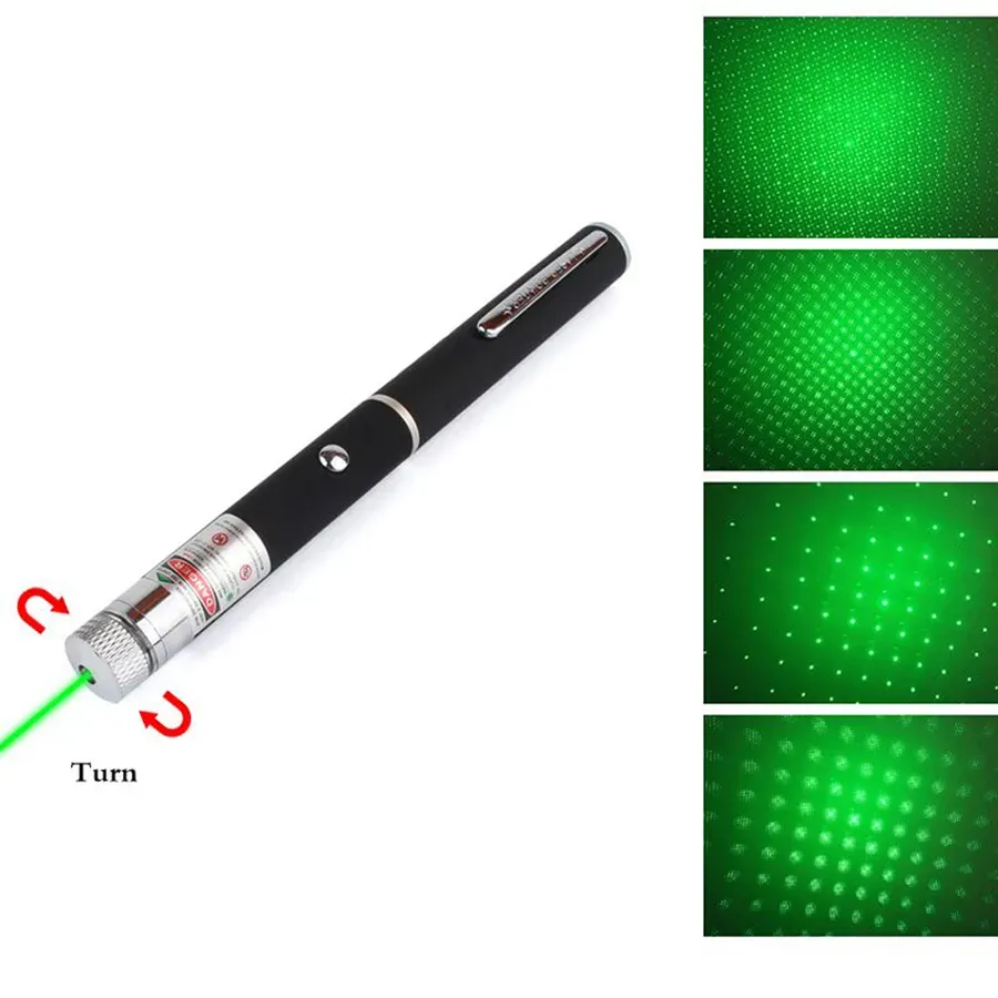 2 in 1 Green Light Beam Laser Pointers Pen 5mW 532nm for SOS Mounting Night Hunting Teaching Meeting PPT Xmas Gift