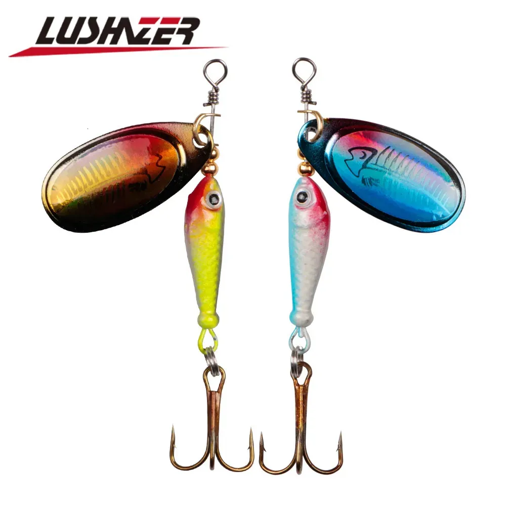 Betar lockar Lushazer Fishing Spinner Bait 9g Spoon Lure Metal Baits Treble Hook Isca Artificial Fish Wobbler Feeder Carp Spinnerbait 231207