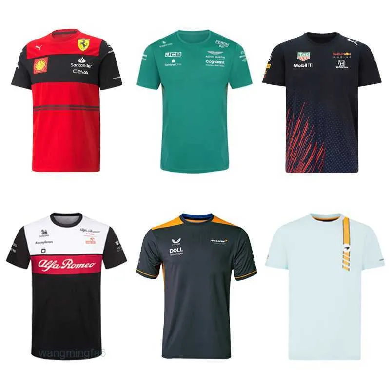 T-shirts pour hommes T-shirts d'extérieur F1 Racing Suit Speed Dry Culture Chemise à col rond pour hommes et à manches courtes Mclaren Mercedes Martin Team U8sw