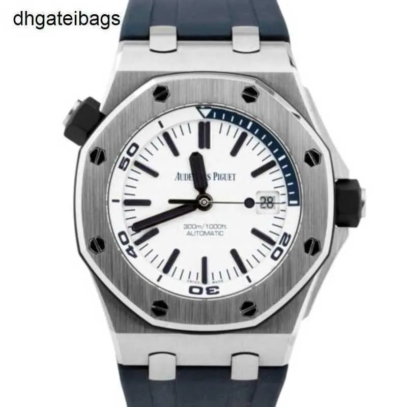 Audemar Pigue Watch AP Abbey Royal Oak Offshore Diver White Blue 15710st.OO.A010CA.01 B+P FRJ