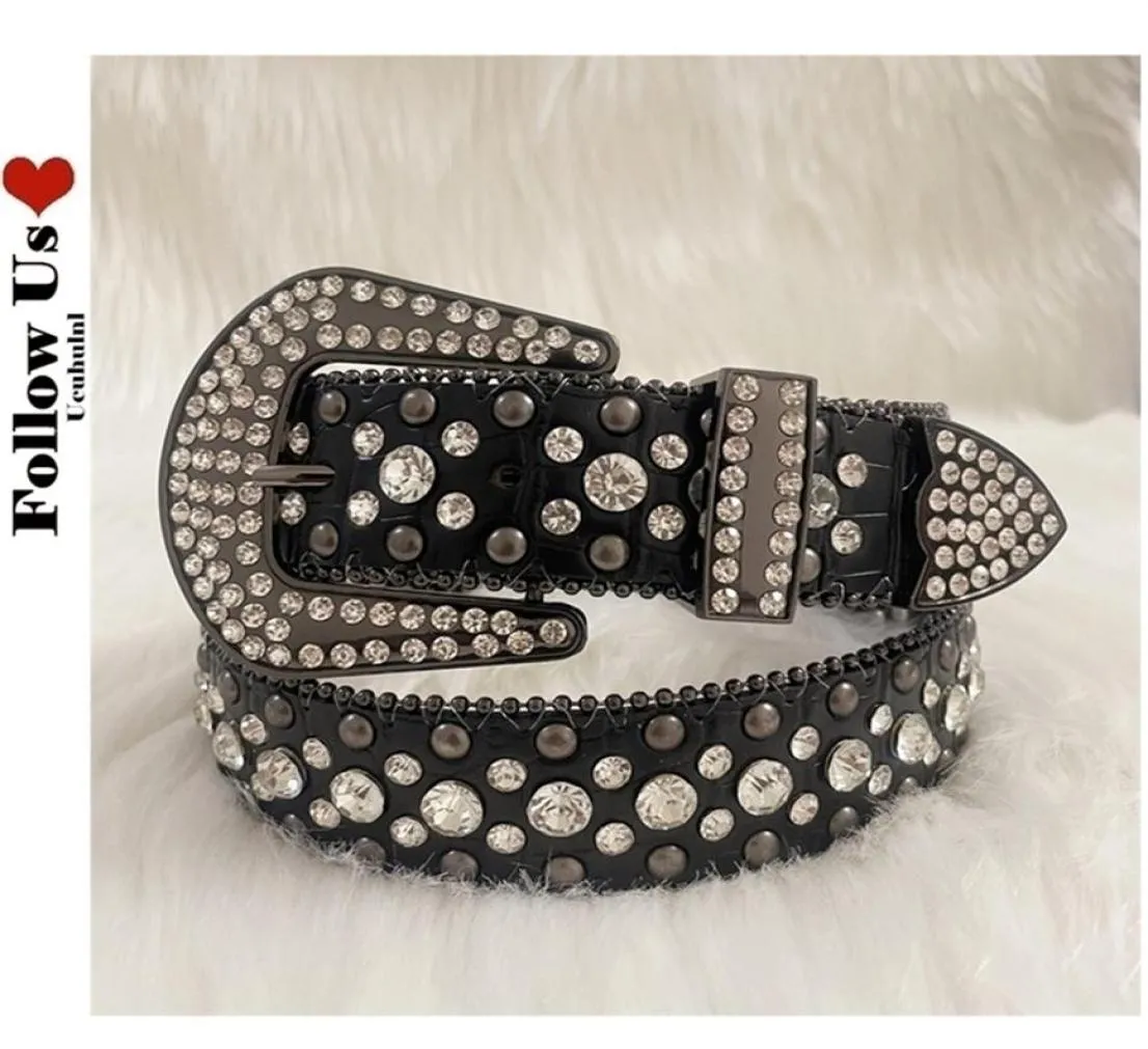 Punk Rock Crystal Bezaaid Riem Mannen Vrouwen Western Cowboy Met Diamant Bing Y2K Disco E Meisjes Voor Jeans 220530191f4185133