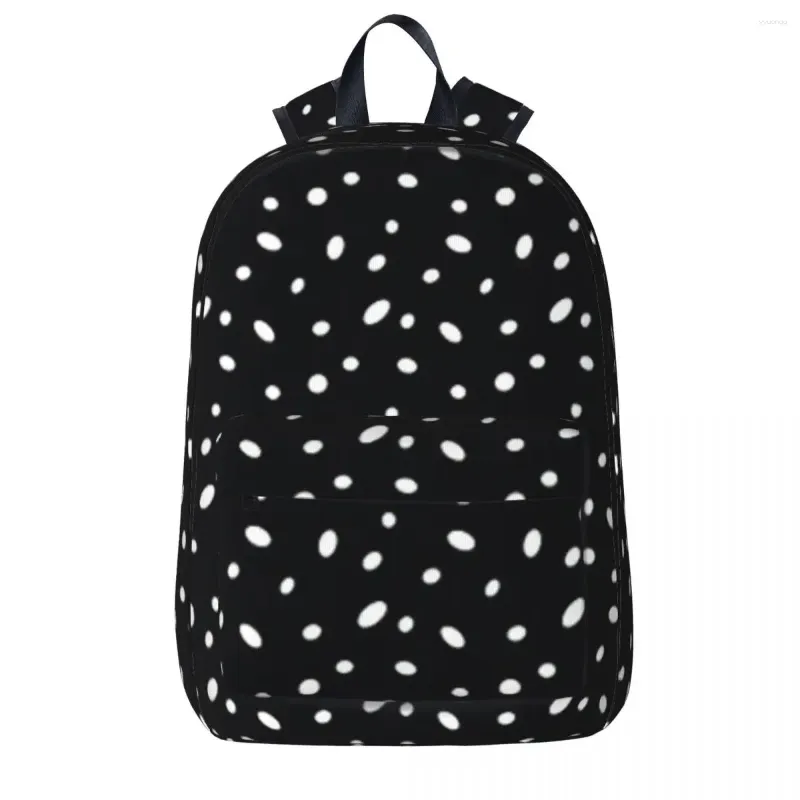 Zaino a pois - Zaino per bambini in bianco e nero per ragazze, per studenti, per studenti, per cartoni animati, per bambini, zaino da viaggio a spalla