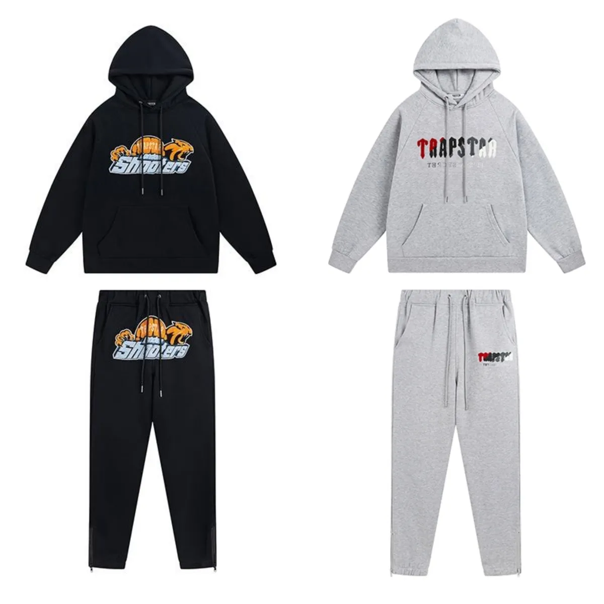 5A Nieuwe heren Trapstar trainingspakken borduurwerk shooter warme dames Y2k hoodies Designer hoody trui met lange mouwen en broek met ritssluiting xatclothing