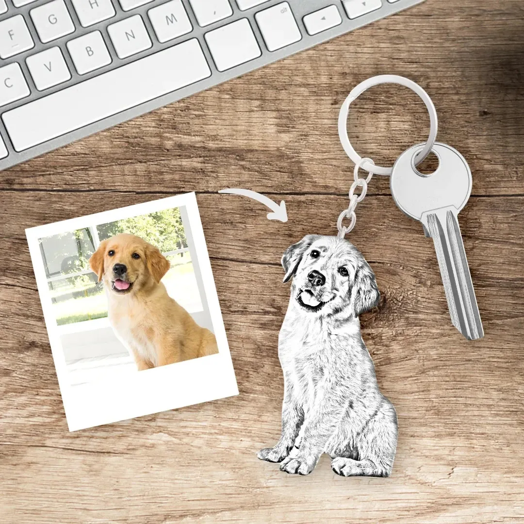 Porte-clés Personnalisé Pet Po Collier Gravé Animaux Pendentif Cadeaux À La Main Personnalisé Chien Chat Porte-clés Mémoire Bijoux Photo Pendentifs 231206