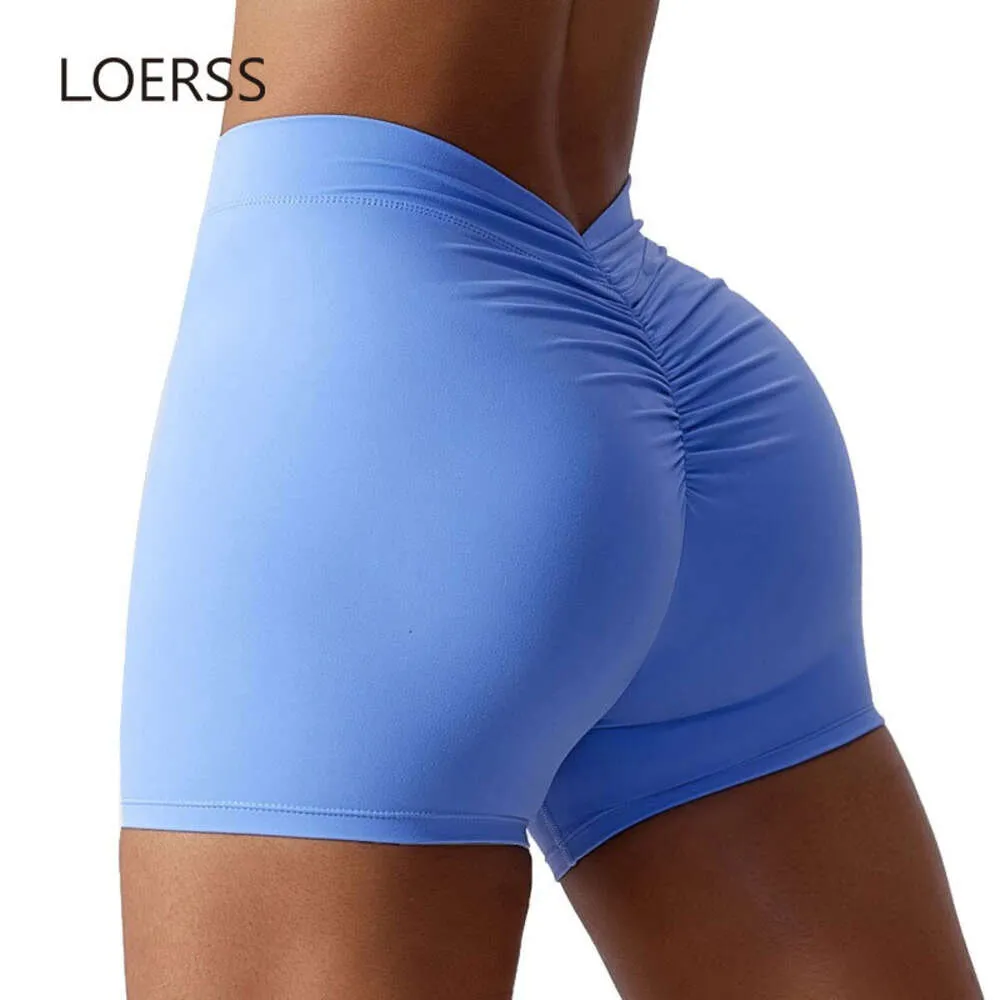 Lu Align Woman High Pant LOERSS Damen Taille Shorts Scrunch Booty Butt Lifting Komfort Fitness Gym Strumpfhosen Squat Proof Naked Feel Leggings Lemon Lady Gry Sports Girls