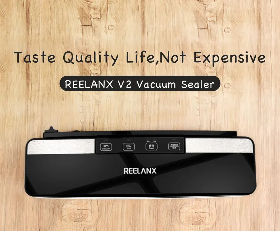 Reelanx Vacuum Sealer V2: 125W Built In Cutter, Automatic Food Packer, 10  Bags, 231206 From Wai10, $51.45