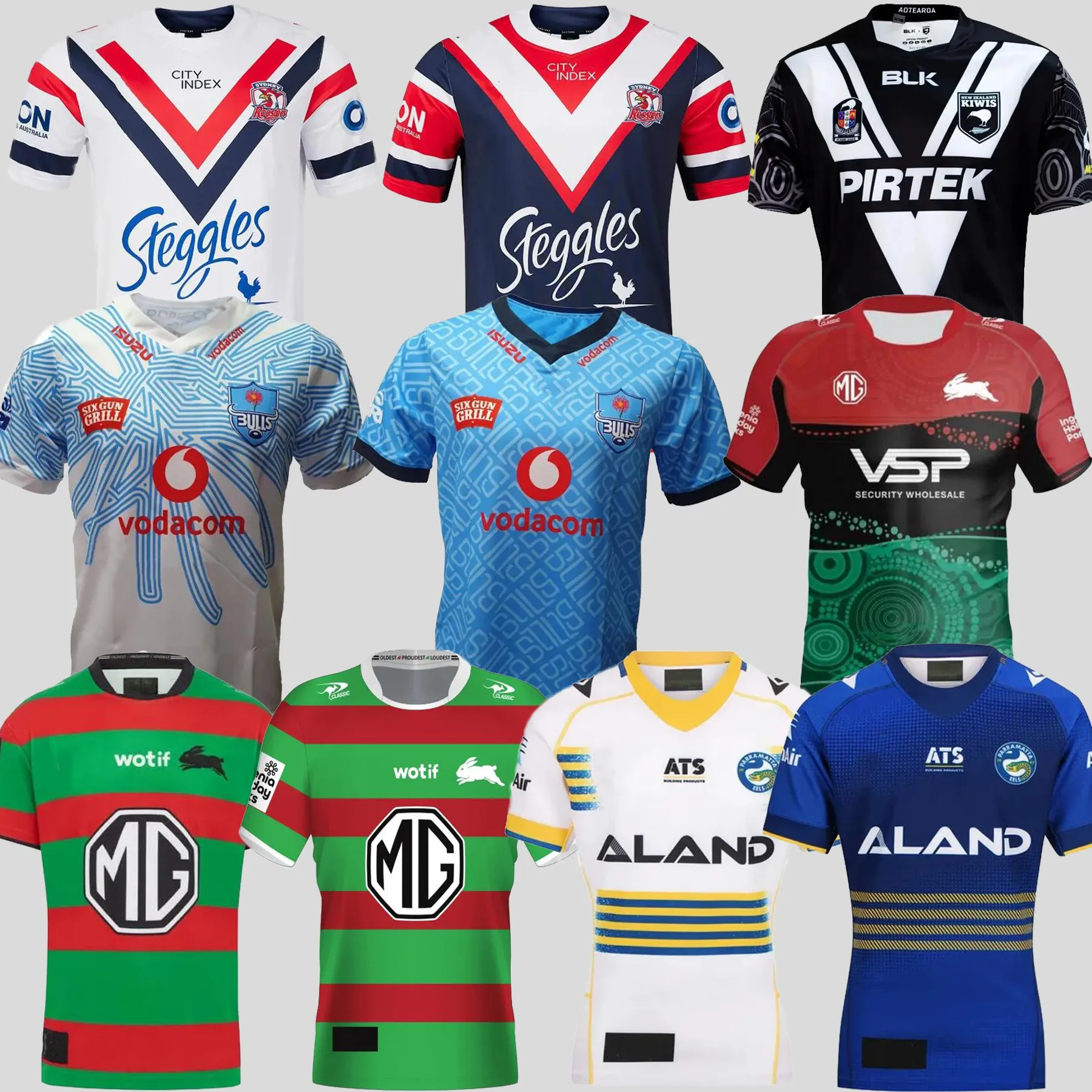 2024 South Sydney Rabbitohs Rugby Jerseys 23 24 NZ Kiwis RAIDER Parramatta Eels SYDNEY ROOSTERS Home Away Camisa