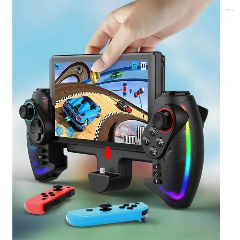 Gamecontroller, Gaming-Zubehör, Gamepad mit 6-Achsen-Bewegungserkennung, Turbofunktions-Controller für Switch, OLED-Streckgriff