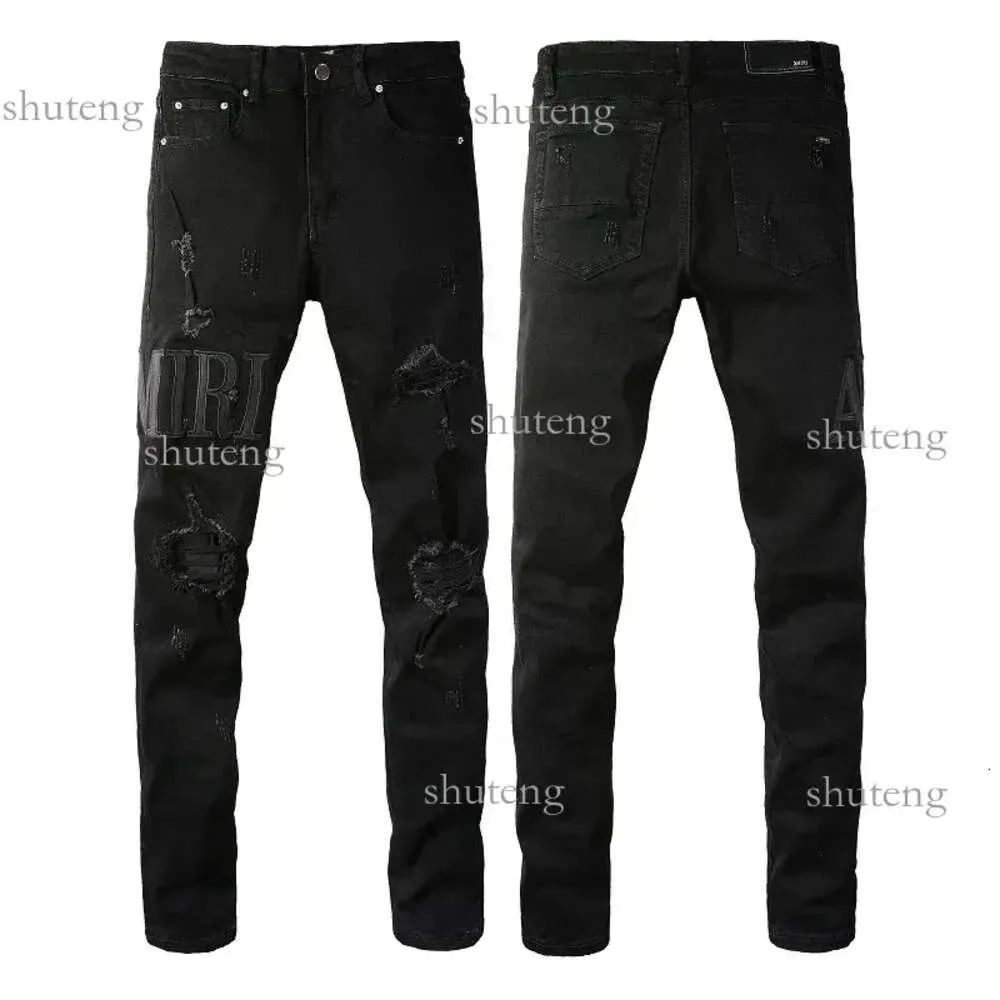 2023 Nya Amirs Mens Luxury Designer Denim Jeans Holes Trousers modemärke Jean Biker Pants Man Clothing Mens Womens Pants Jeans 342