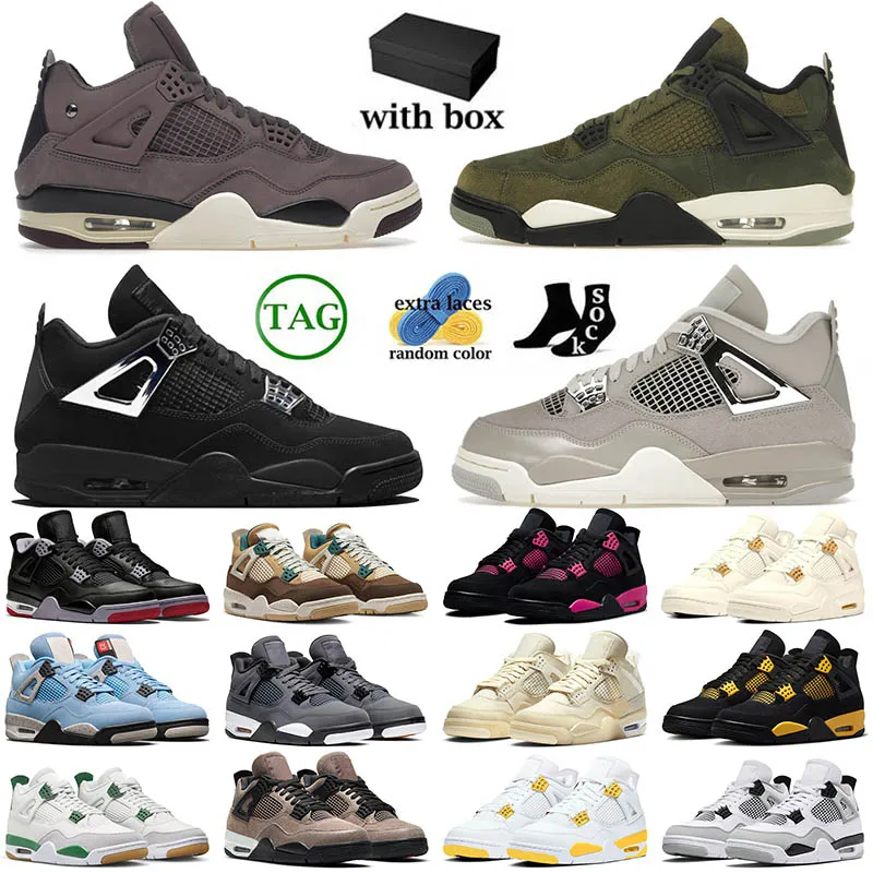 nike air jordan 4 4s retro off white travis scott jordans4 jordan4s j4 mens women sneakers basketball shoes olive 【code ：L】 black panther frozen moments men trainers sneakers