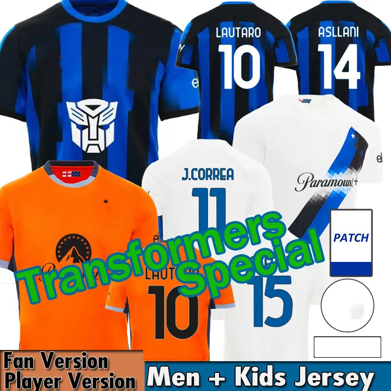 23 24 Alexis Transformers Special Maglia Inters Soccer Jerseys Maglie Sit Kit 2023 2024 Футбольная рубашка версии Lautaro Sanchez Calhanoglu Barella