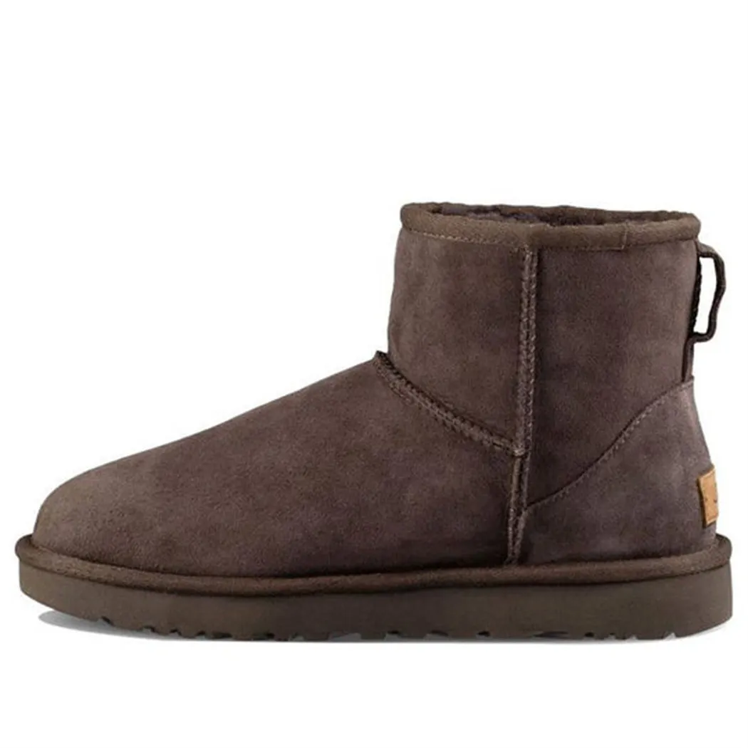 Handmade customized women's fashion retro warm snow boots casual shoes UG Classic Mini II Boot Chocolate 1016222-CHO