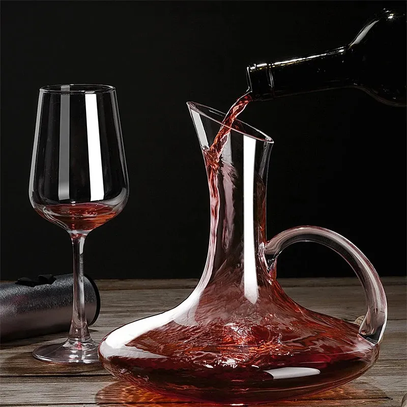 Flacons de hanche 1500ML Big Decanter fait à la main cristal rouge vin Brandy Champagne verres pichet verseur aérateur pour bar familial 231206