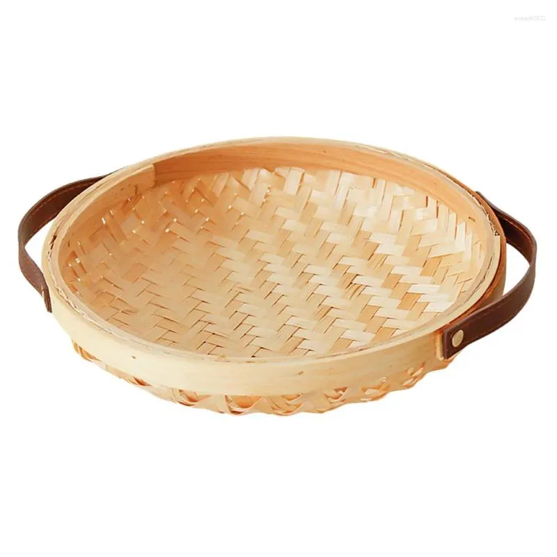 Dinnerware Sets Woven Storage Basket Baskets Fruit Bamboo Picnic Weaving Creative Kitchenware Decorative Container