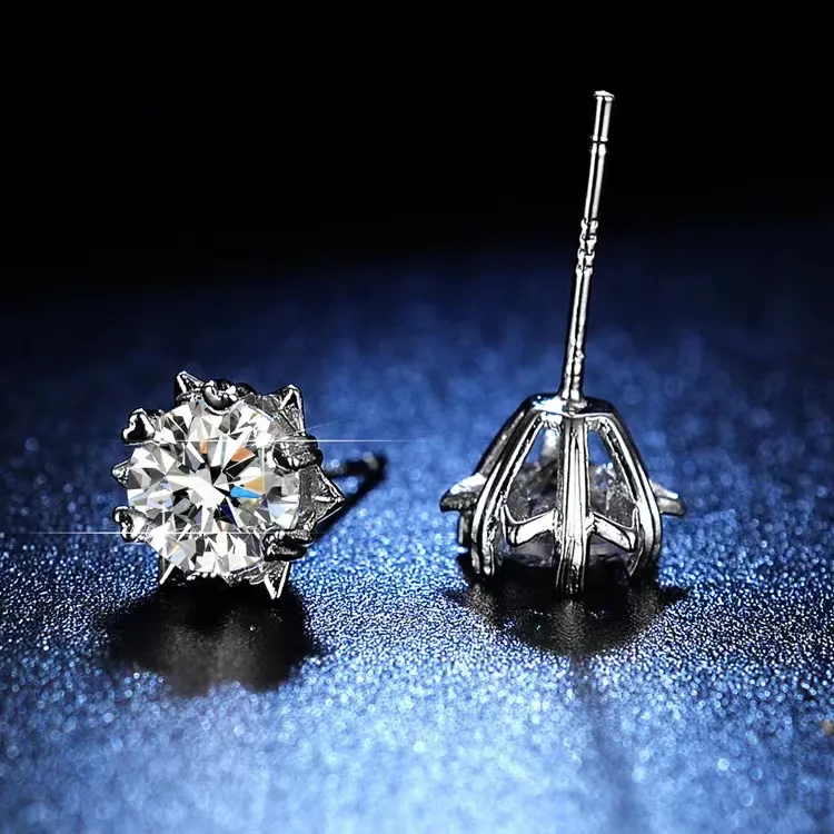 Pendientes de joyería para mujer con diamantes completos de diseñador Mosan, regalos navideños