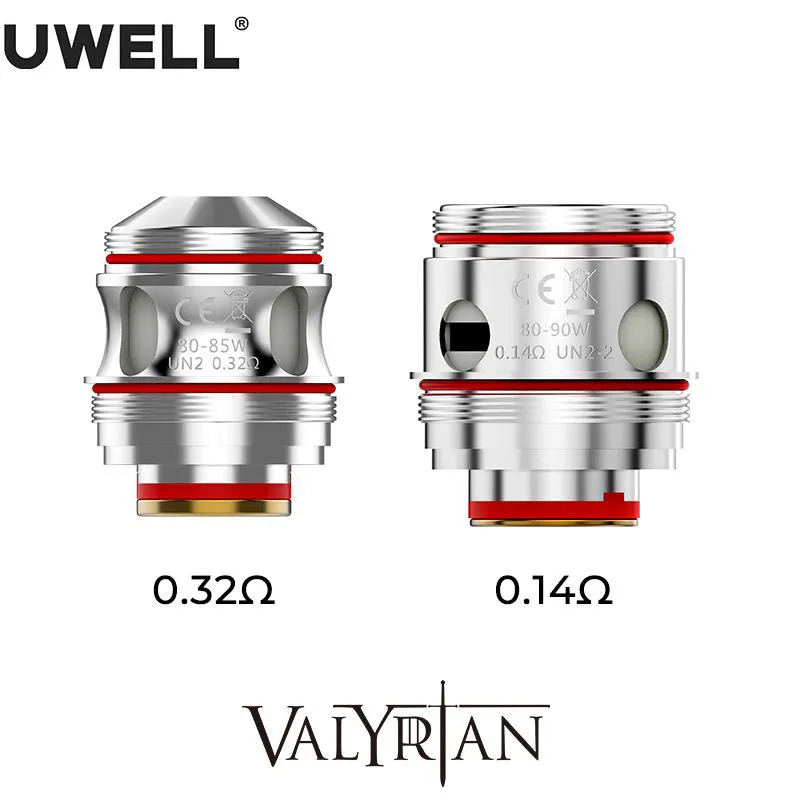 Uwell Valyrian III bobine UN2 simple maille-H 0.32ohm/FeCrAI double maille 0.14ohm UN2-2 vaporisateur pour Kit Valyrian-3 2 pièces/paquet Vape Authetnic