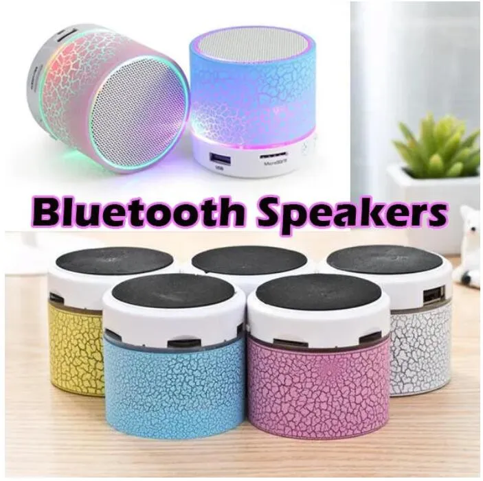 مكبرات صوت Bluetooth LED A9 S10 Wireless Speaker Hands Portable Mini Stookpeaker Free TF USB FM Support SD PC مع MIC