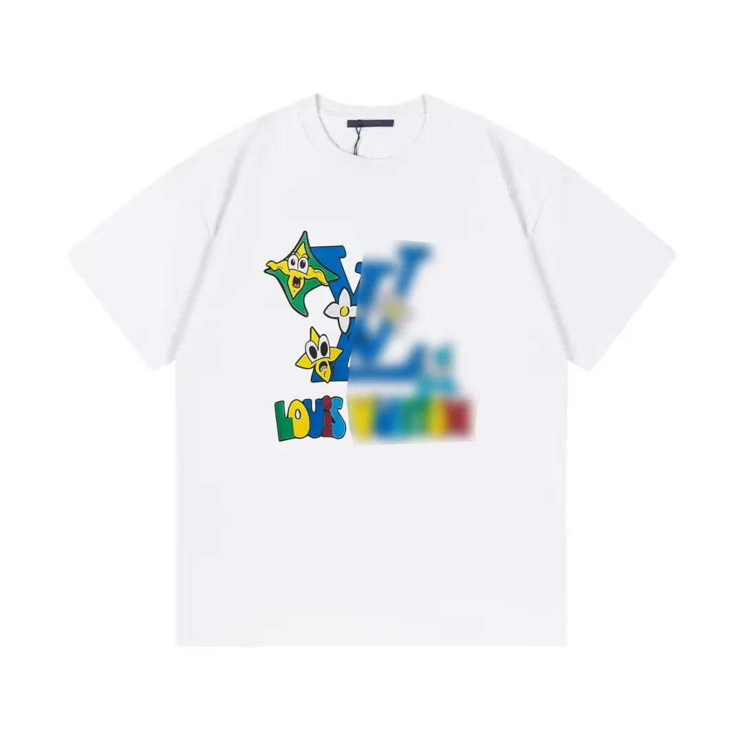Frühlingstrend Street Fashion Herren Rundhals-T-Shirt mit Buchstabendruck, lockerer, lässiger Urlaub, kurzärmeliges Strandhemd aus Baumwolle, Designer, Männer und Frauen