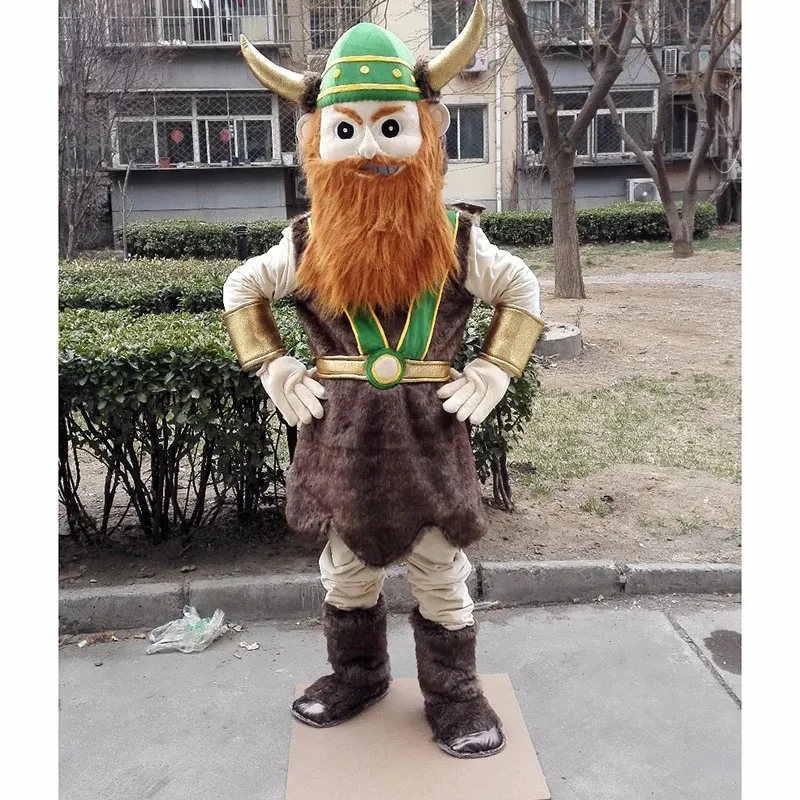 Adult Unisex Viking Mascot Costume Cotton Full Sleeve Cartoon Theme for ...