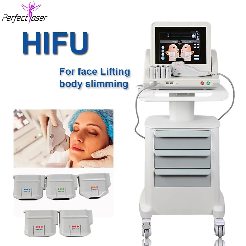 Ny bärbar mini HIFU Machine Skin Lifting HIFU Högintensiv fokuserad ultraljudskroppsbantningsutrustning