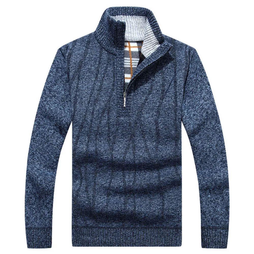 Maglioni di cashmere Maglioni da uomo Nuovi peluche da uomo spessi per l'autunno e l'inverno, maglione pullover oversize, maglione per ragazzi con colletto in piedi 717