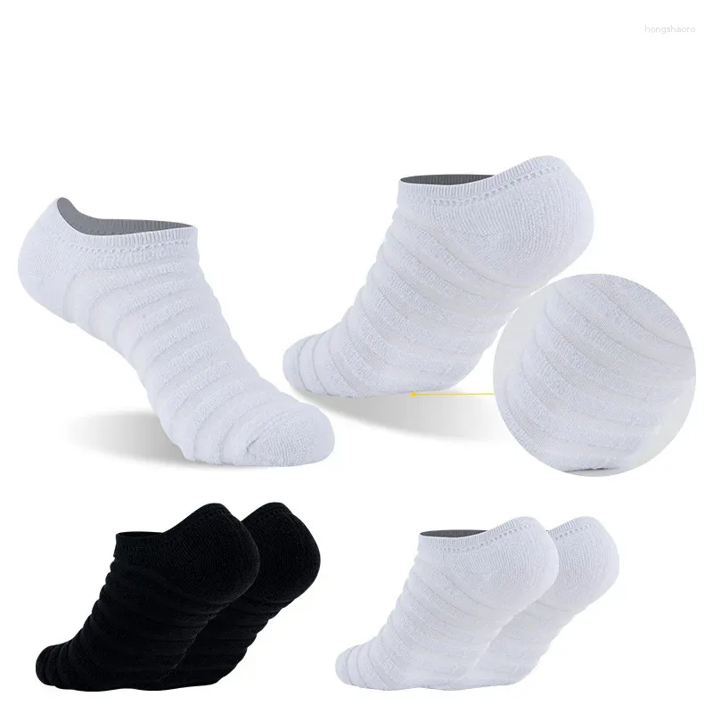 Men's Socks Summer Low Cut Sport Solid Color Black White Breathable Ankle Casual Non Slip Short Tube