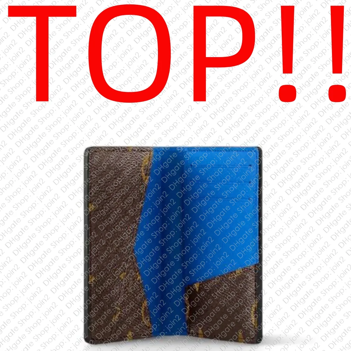 حاملي البطاقات أعلى. M60502 جيب منظم منظم NM Designer Men Pochette Voyage Mini Wallet Coin Case Beac Cle