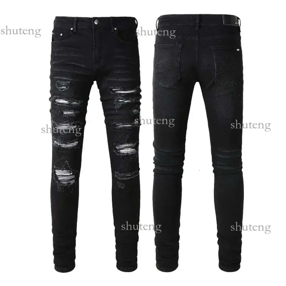 Men's Jeans 2023 Amirs Mens Luxury Designer Denim Holes Trousers Fashion Brand Jean Biker Pants Man Clothing Mens Womens Pants Jeanss 507