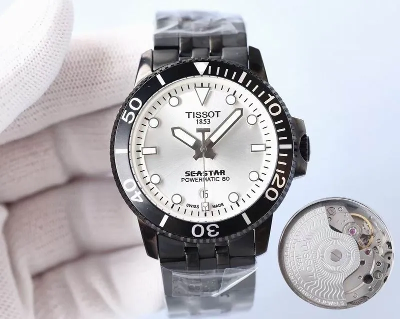 DHgate Tissot Seastar 1000 Powermatic 80 Automatic Stainless Steel Dive Watch for Men and Women Watches