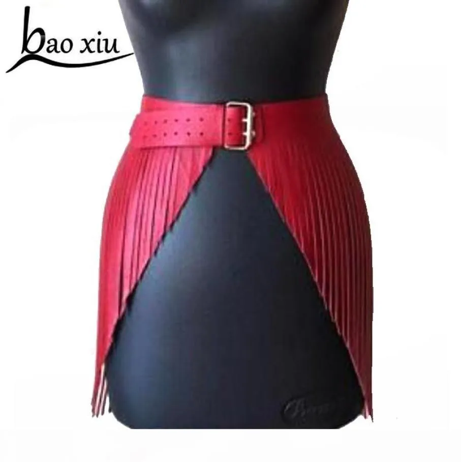 2019 Long tassel Boho Fringe wide belt ladies leather black belt women Gothic Corset Waist Ladies Belts Accessories3148994
