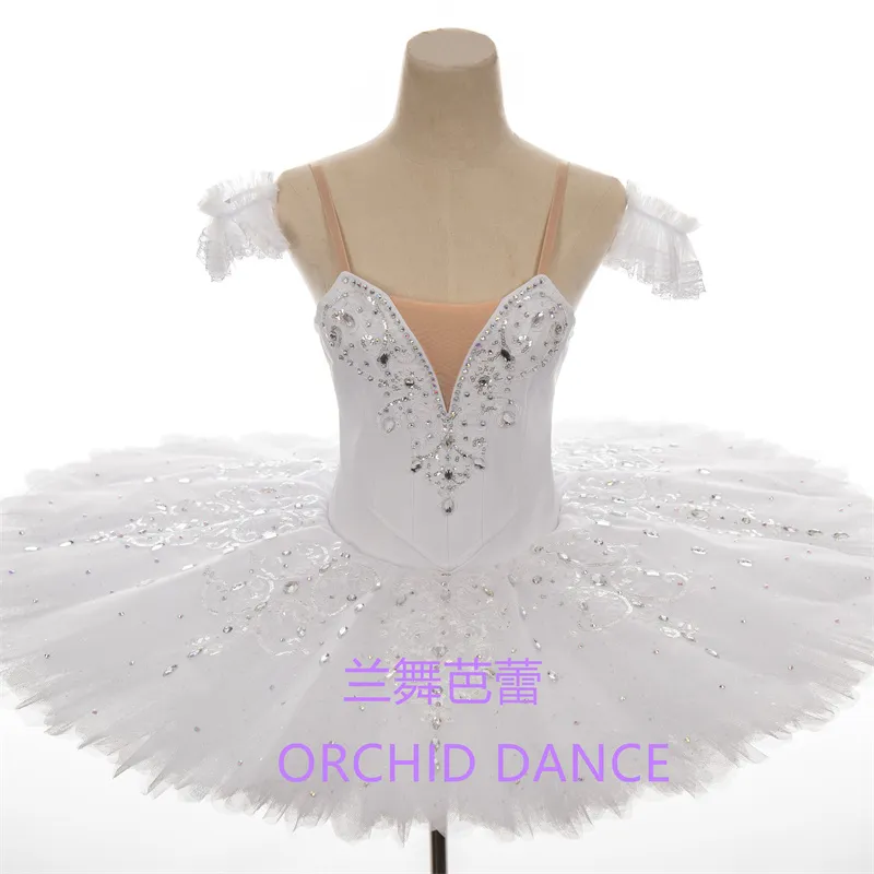 Professional Womens Ballet Tutu Costume with Applique Sequin Pattern in  White and Black, Size Sizing Chart from Dhgate Stage Wear - price 192.17