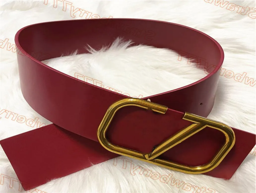 Haute qualité 70cm largeur noir rouge ceinture designer grand or boucle lisse ceintures de mode pour hommes femmes affaires strap8309314
