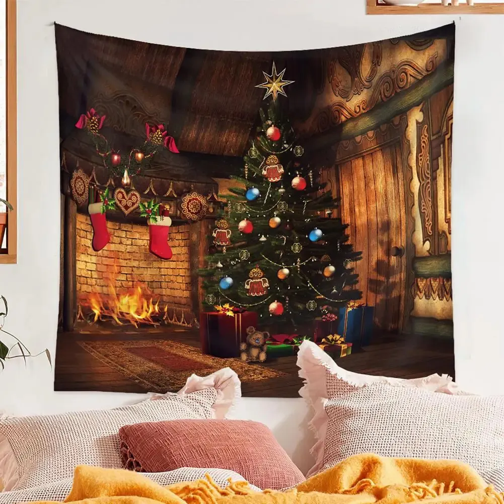 Гобелены Рождественский гобелен Богемный гобелен на рождественскую елку Праздничный настенный декор для каминной комнаты Спальня Декор Праздничный подарок Стена 231207