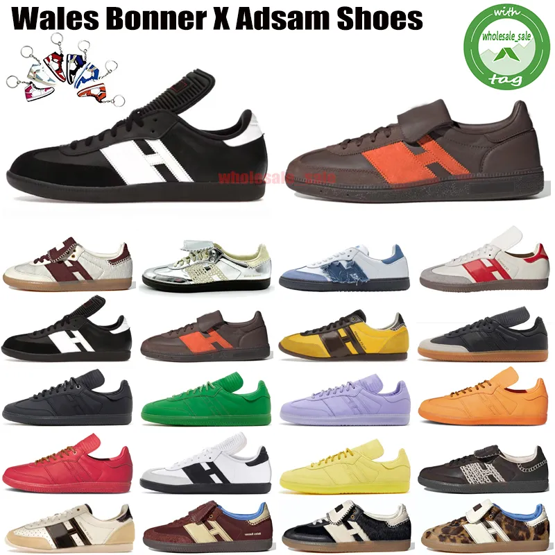 Wales Bonner Pony Tonal Cream White Silver Core Black SPORTY Rich Designer Skate Shoes Red White Green Men Women Sports Low Sneakers 36-45