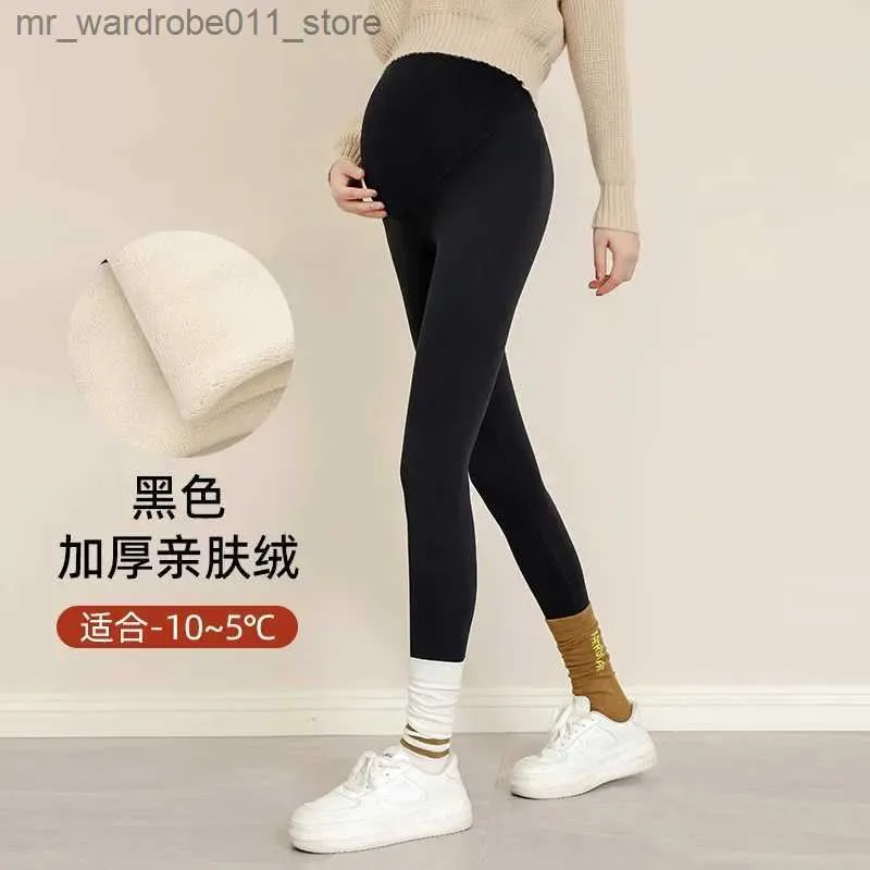 Winter Leggings Warm For Pregnant Women High Waist Pregnancy Yoga