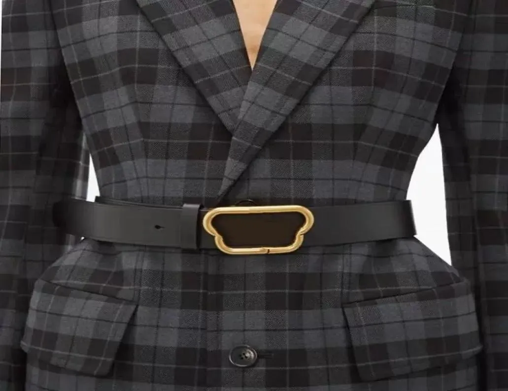 2022 B Luxury designer Belt G Buckle Fashion Genuine Leather Women Belts For men Letter Double Big gold classical8957958