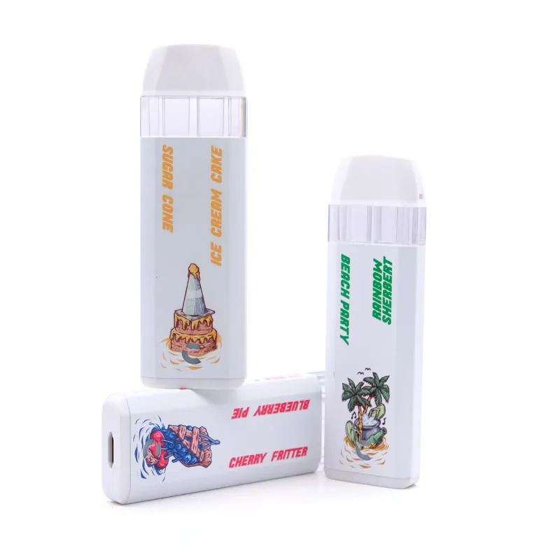 Dubbele Smaken Wegwerp Vape Pen 0.5ml 1.0ml 300mAh Twee Smaken Dual Bladerdeeg Oplaadbaar Vaping Apparaat Leeg