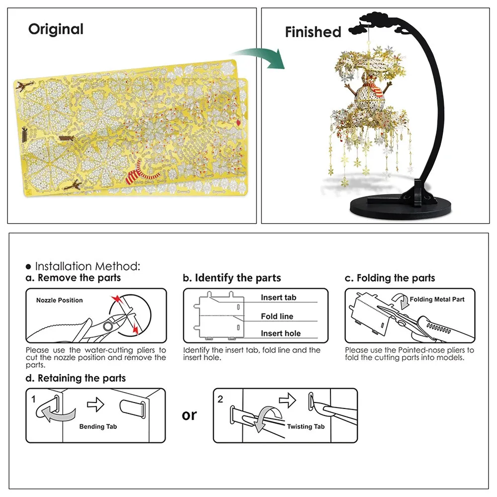 ジグソーパズル Piececool Winter night DHgate.com:Piececool 3D Metal Puzzle Kit WINTER NIGHT