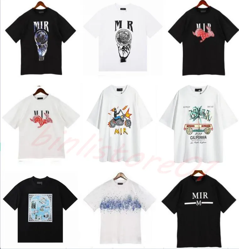 Designer d'été T-shirts pour hommes Ink Splash Flow Paint Designers Couples A Miri Chemises à manches courtes Hip Hop Streetwear Amirs Tees