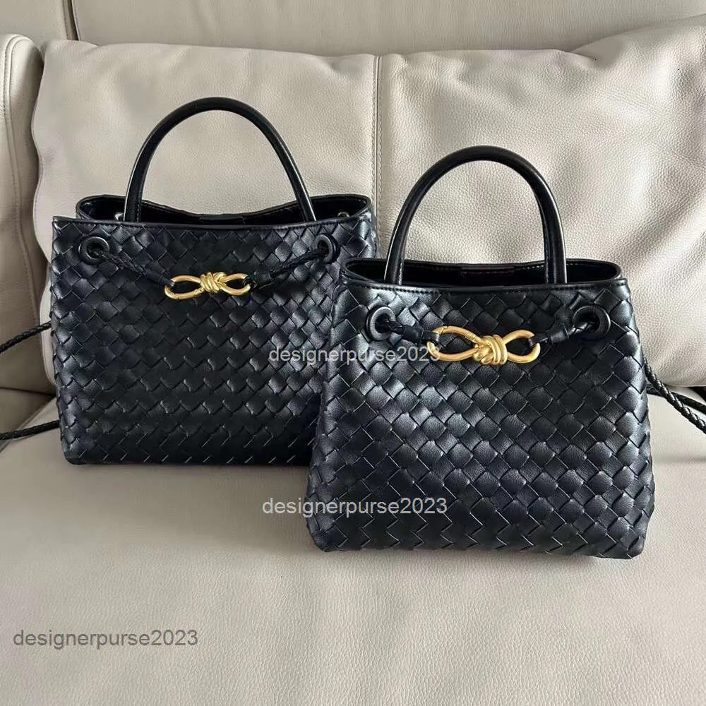 Sacs en cuir Qualité Botegas Underarm Handheld Venetas Nouveau High Andiamo Tissé Seau Fourre-tout Designer avec grand sac Girl Bandbody Femmes Rn5i